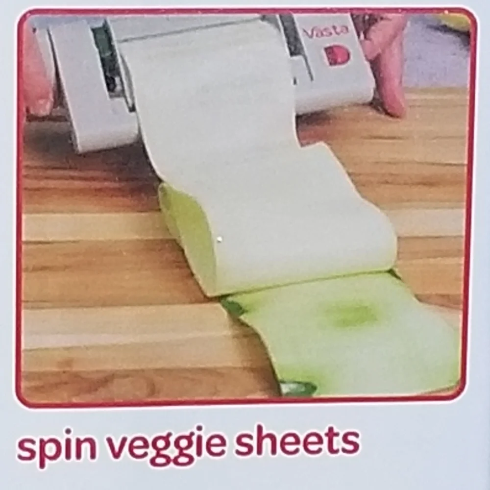 Vasta Veggie & Fruit Sheet Slicer – Low Carb, Keto, Vegan, Vegetarian Friendly